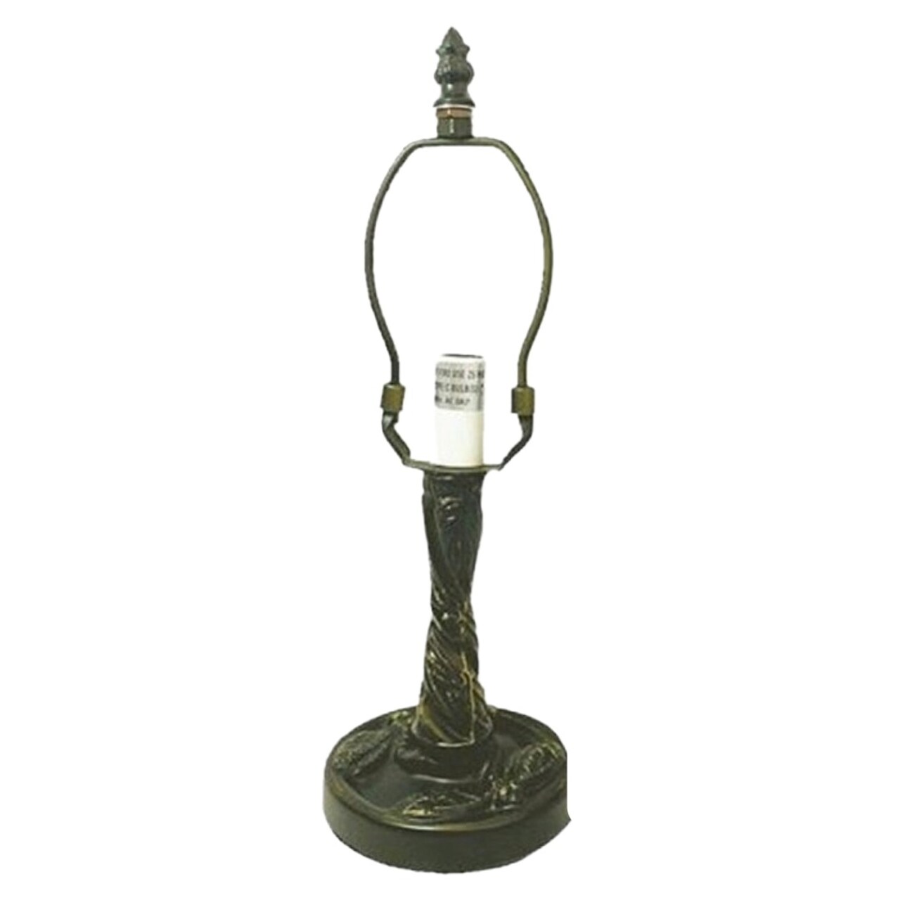 Twisted Dragonfly Metal Lamp Base, Dark Bronze Finish With Gold Highlights, Nicely Weighted, 12" Tall